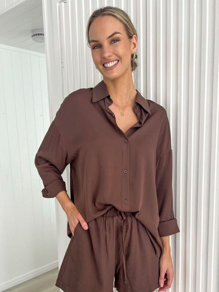 Brown Collared Shirt