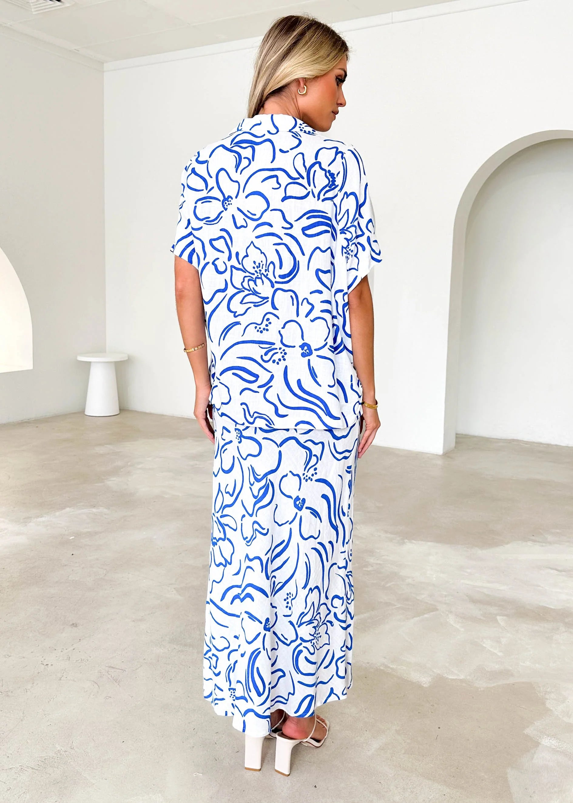 Abstract Floral Skirt