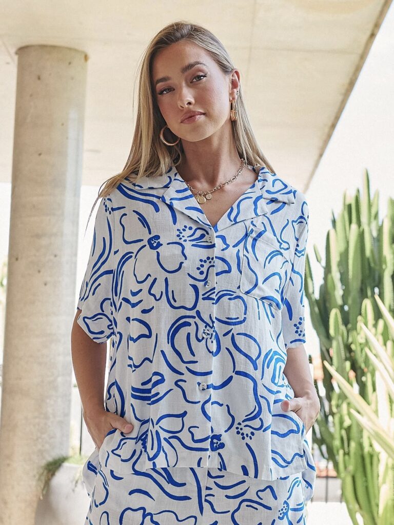 Abstract Floral Shirt