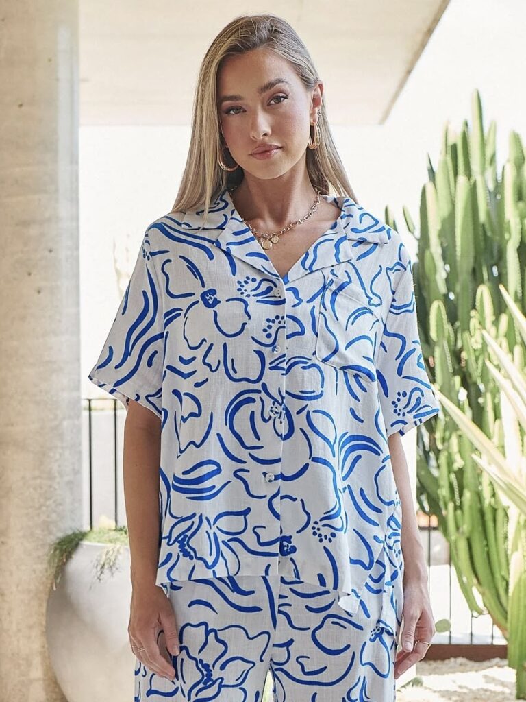 Abstract Floral Shirt