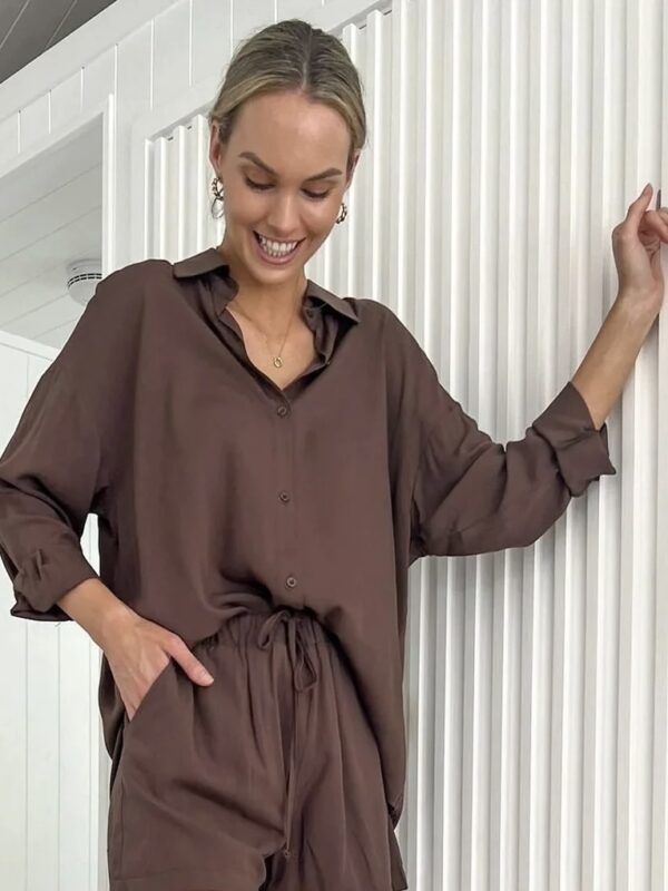 Brown Collared Shirt