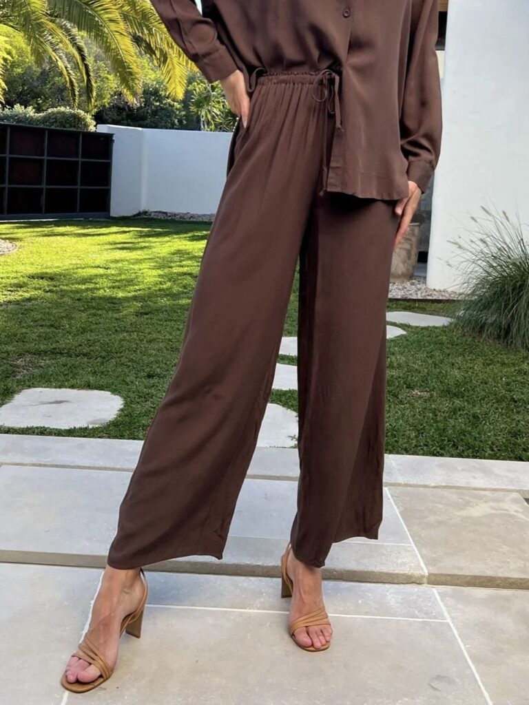 Brown Cotton Pants